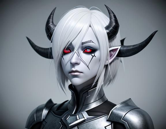 Icy Demon: Anime-Inspired 3D Art