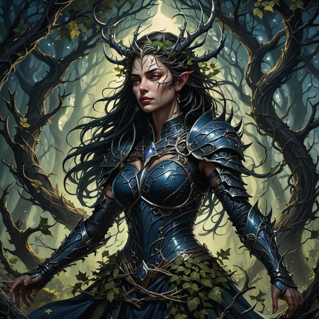 Thorn Queen in Dark Fantasy Illustration