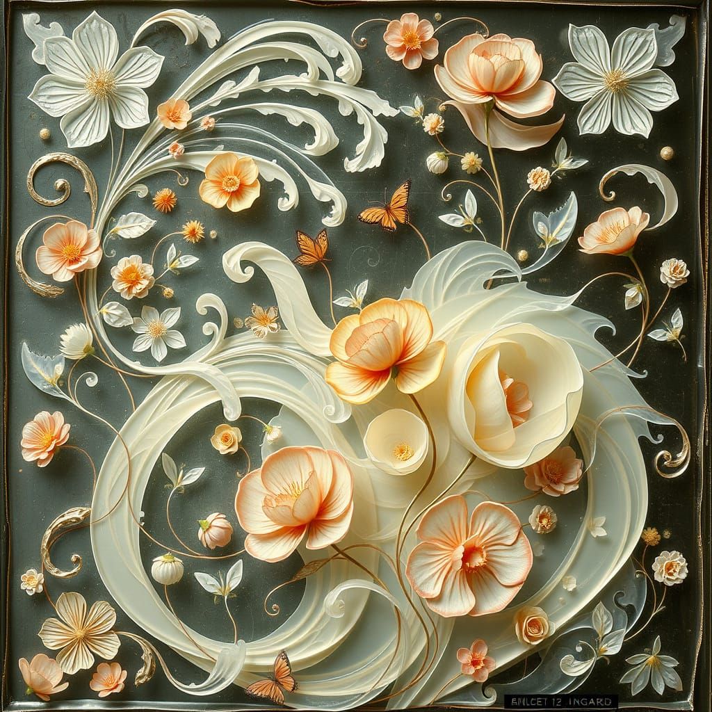 Ethereal Art Nouveau Glass Forms