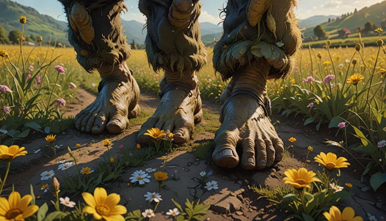 Giant Troll Foot About to Crush Photographer