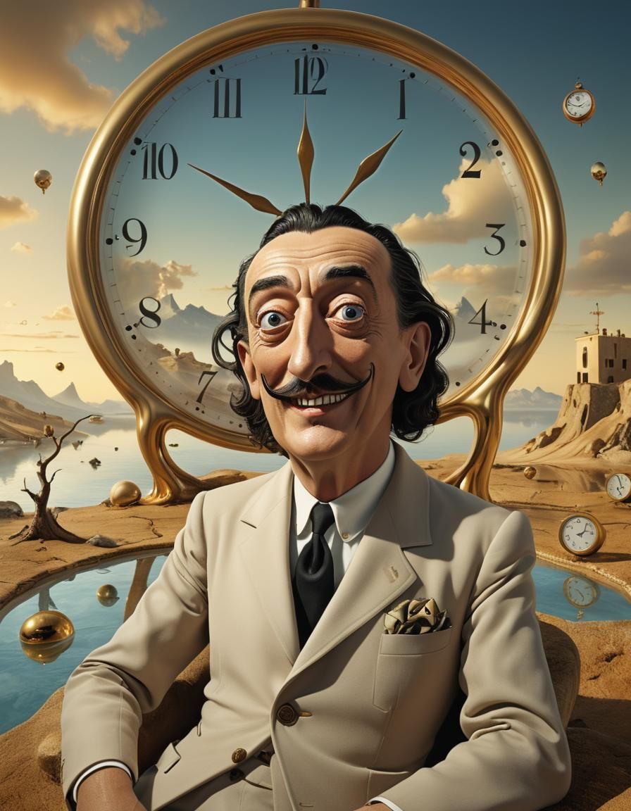 Surreal 3D Render of Salvador Dalí