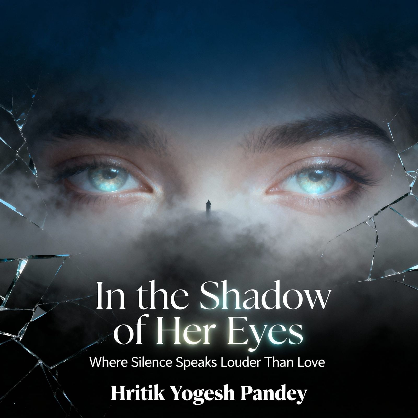 Book Cover: Shadow of Her Eyes with Luminous Eyes in Mist