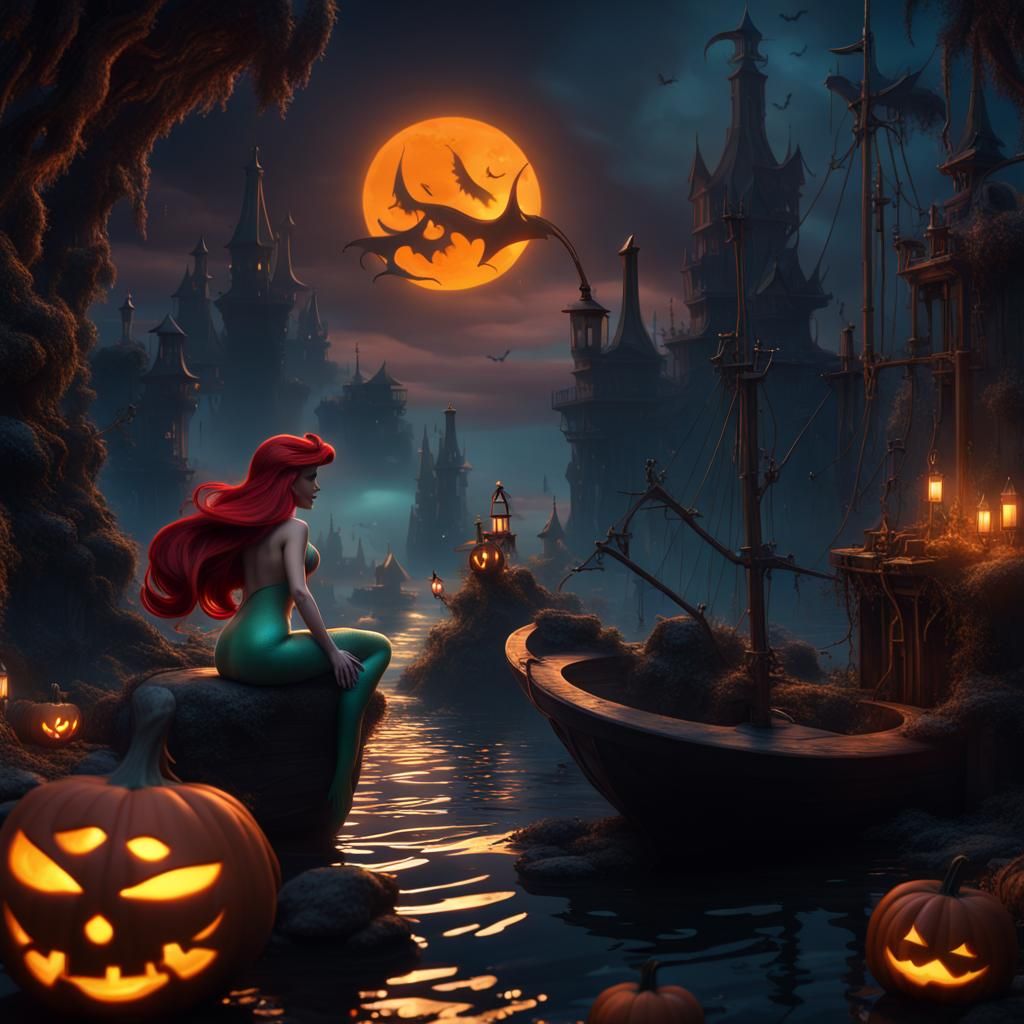 Evil Mermaid: A Halloween Fantasy Concept Art