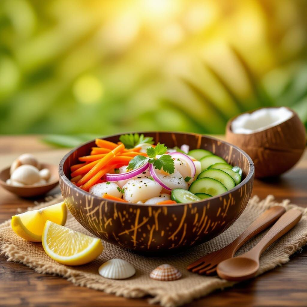 Poisson Cru: Tahitian Raw Fish Salad Still Life