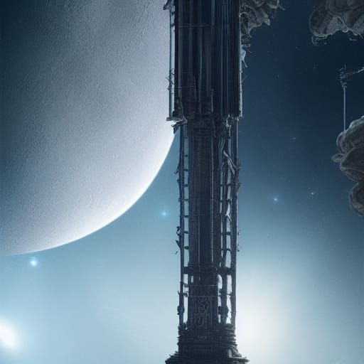 Epic New Moon Gravity: Digital Matte Painting