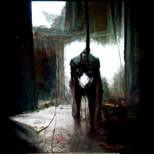 Sinister Image of Humiliation, Isolation, and Fear