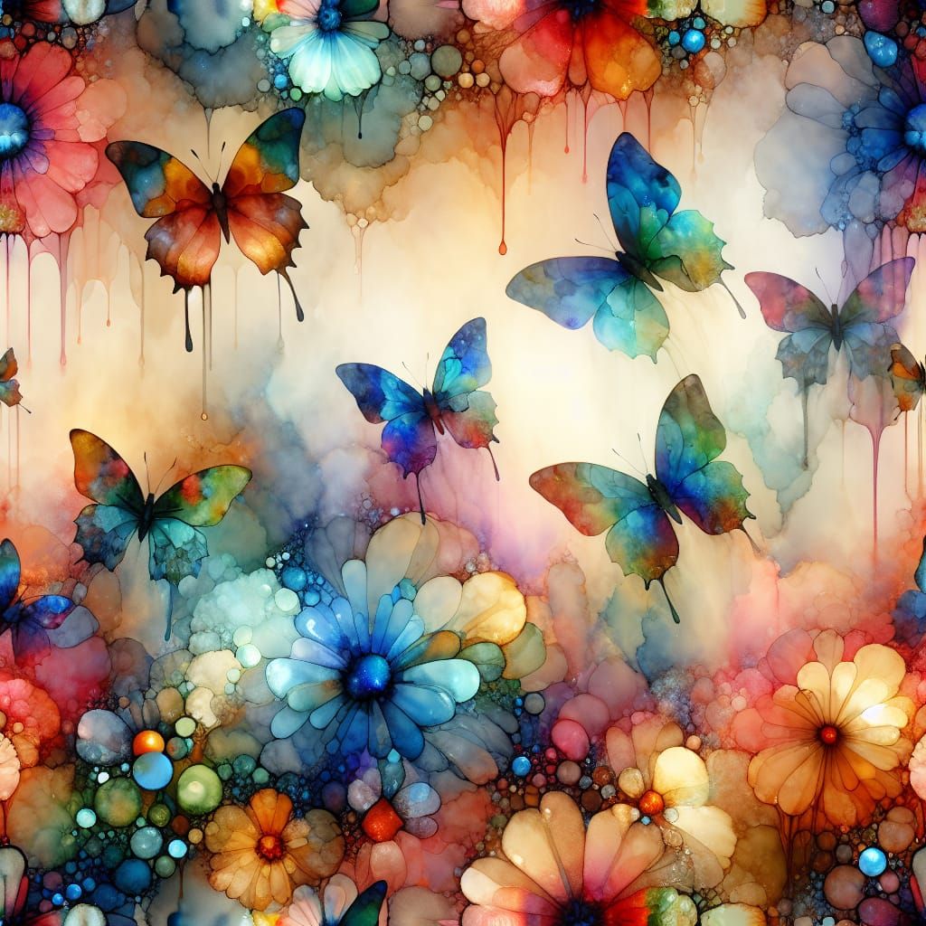 Butterflies Dancing in Whispers of Enchanted Blooms