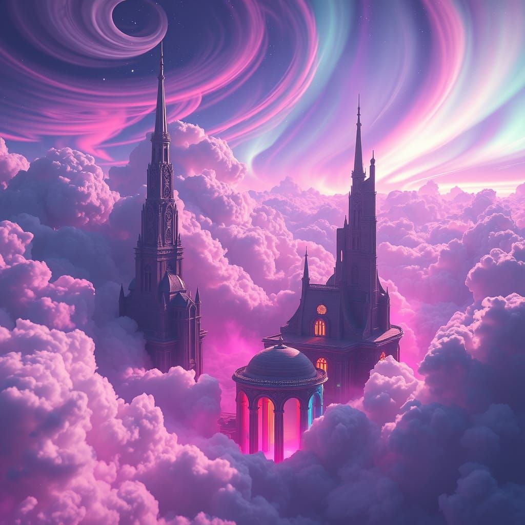 Dreamlike Realms in Atmospheric Hues