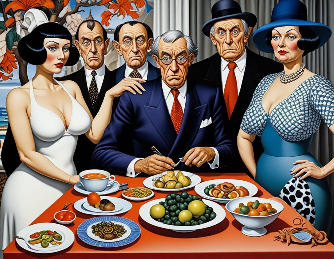 Comical Portrait in Beryl Cook Style