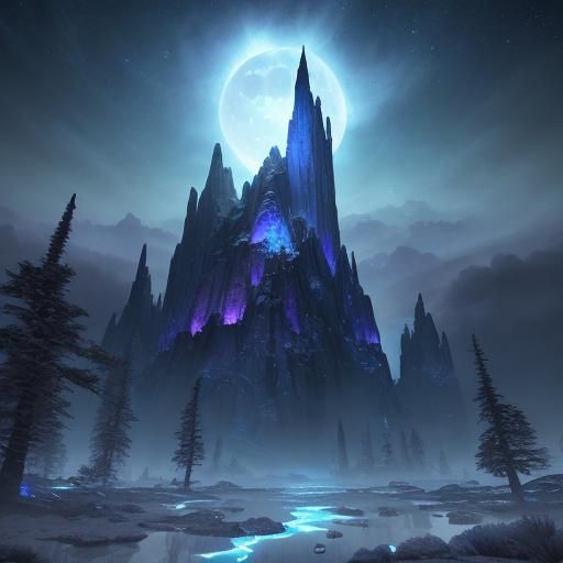 Europa: Bioluminescent Moon Fantasy Concept Art