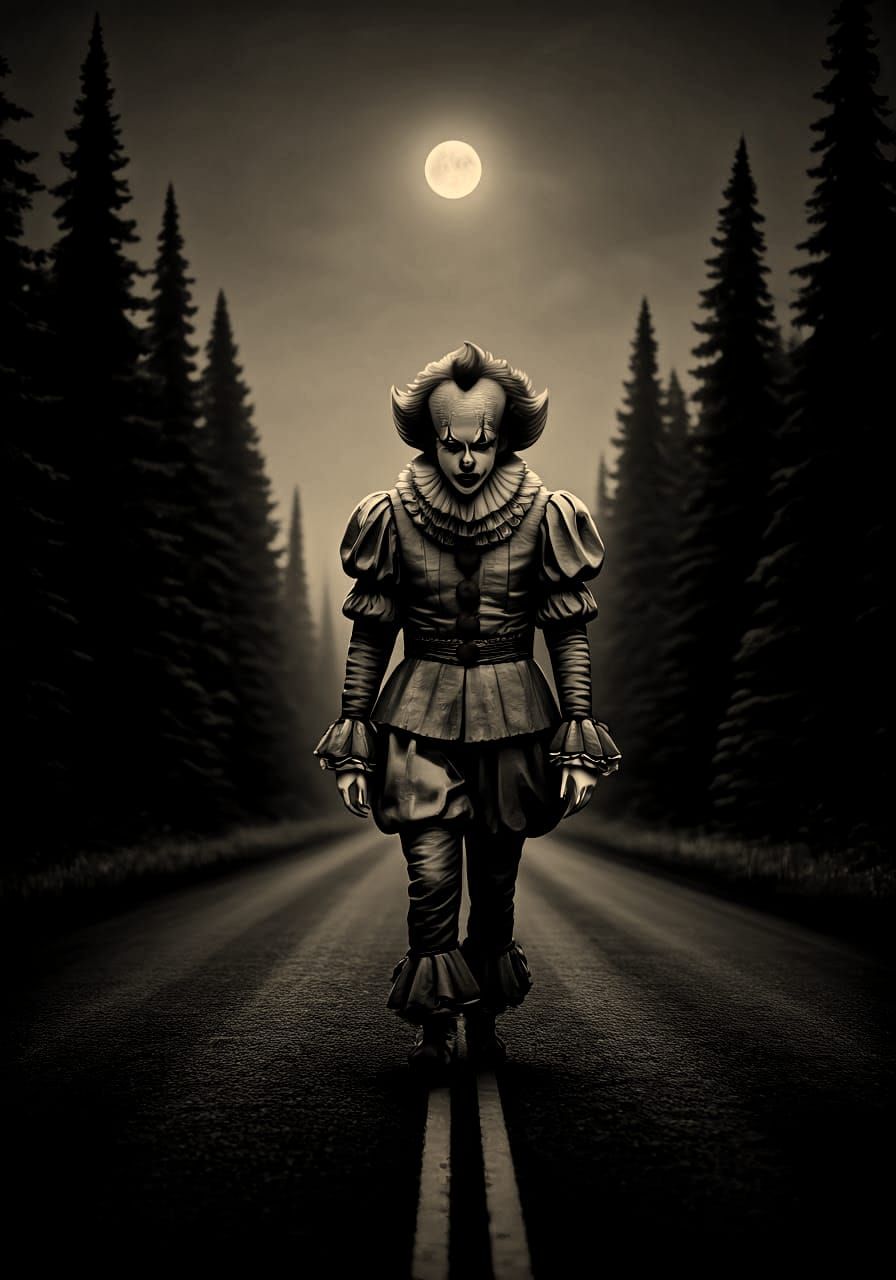 Ominous Figure Stalks in the Moonlight