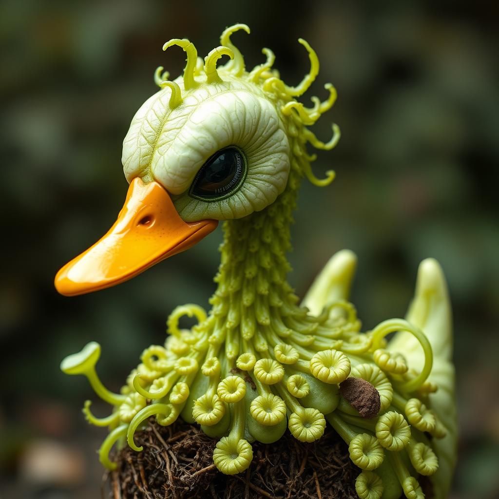 Strange Alien Plant Duck Hybrid Woman