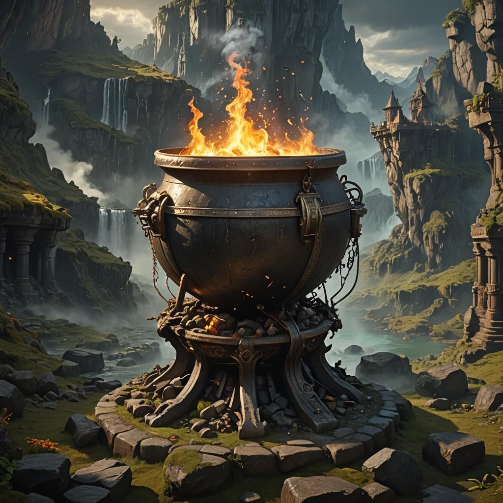 Epic Magic Cauldron Digital Matte Painting