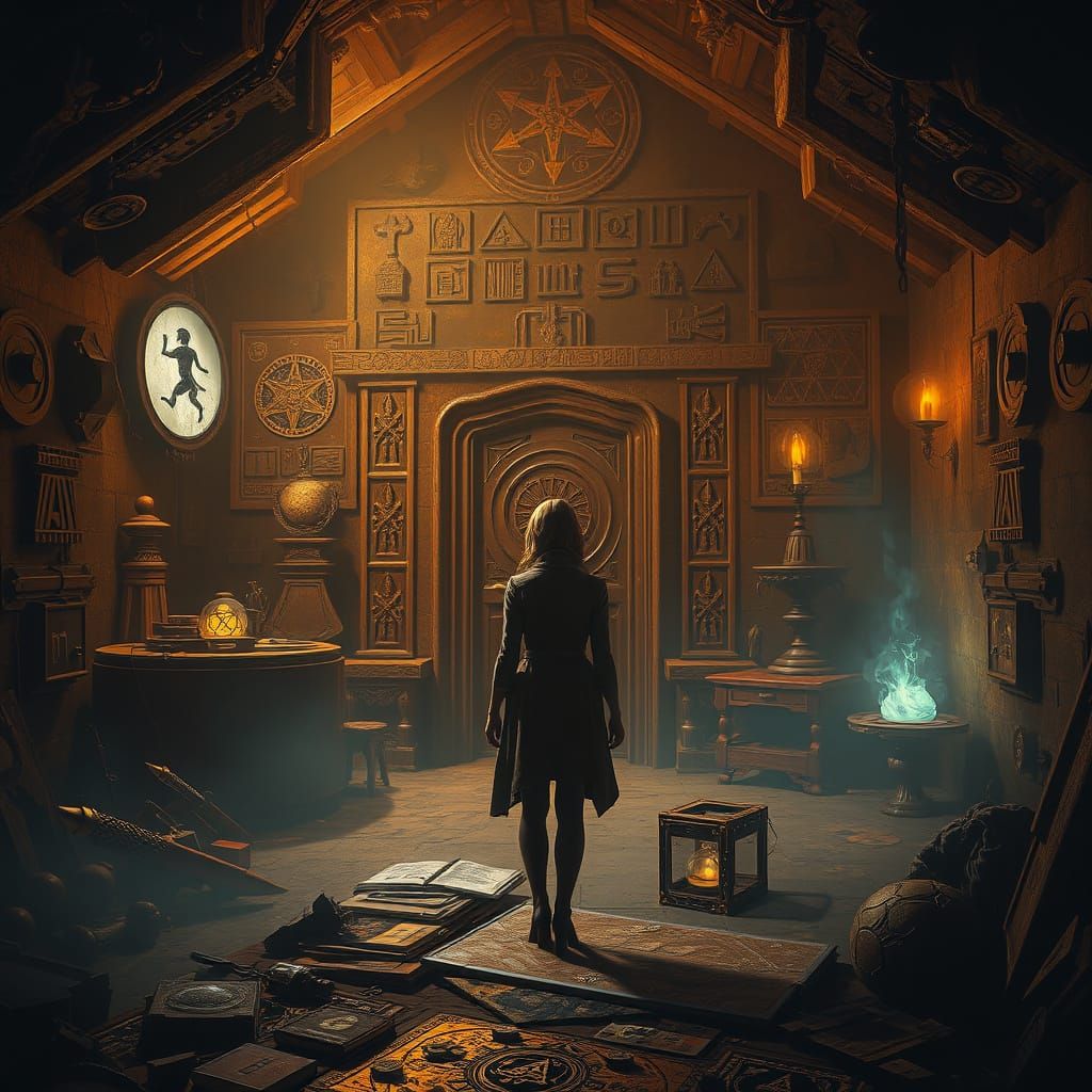 A secret room accessible only through a hidden door.