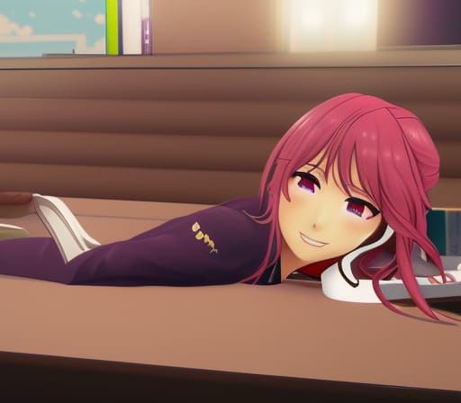 Yuri from DDLC: Digital Portrait