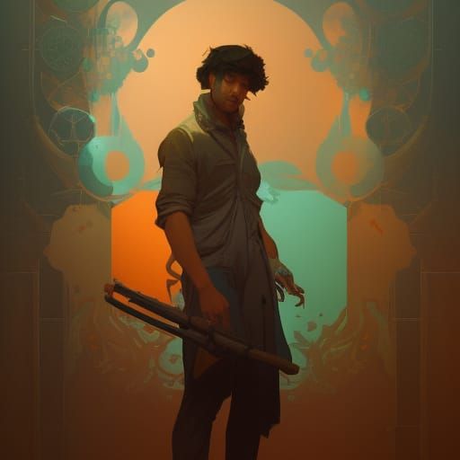 Detailed Portrait of Leo Valdez in Digital Art Style