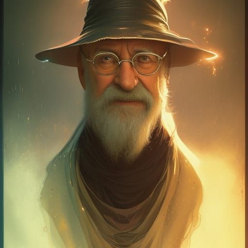 Filth Wizard Portrait in Detailed Art Style