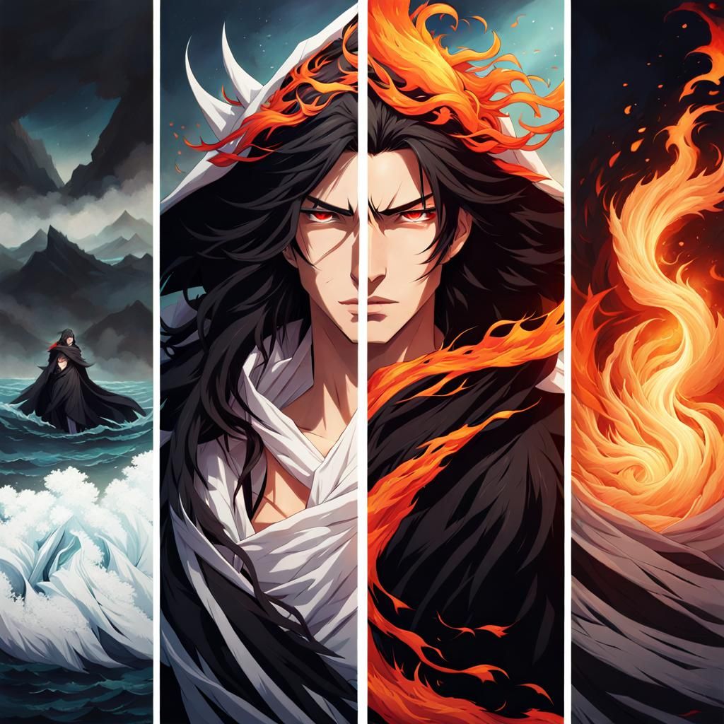 Elemental Divide: Fire Witch and Wind Warrior