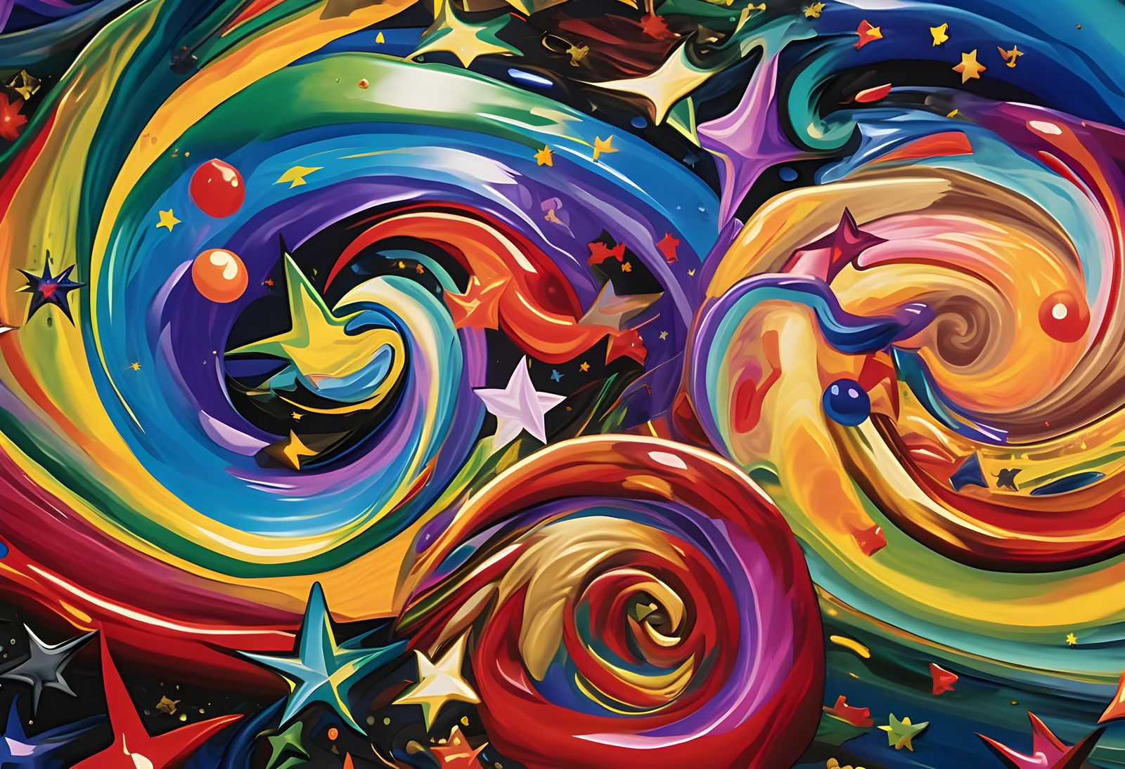 Vast Swirling Vortex Maelstroms of Paint and Plasma