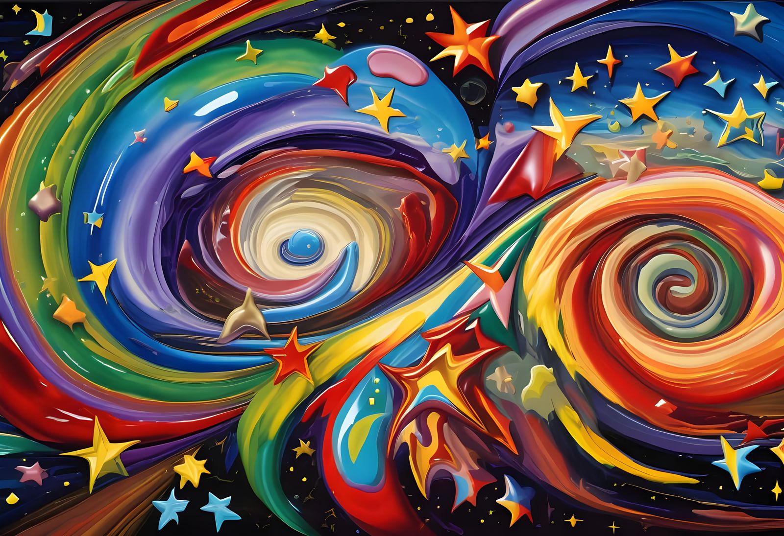 Vast Swirling Vortex Maelstroms of Paint and Plasma