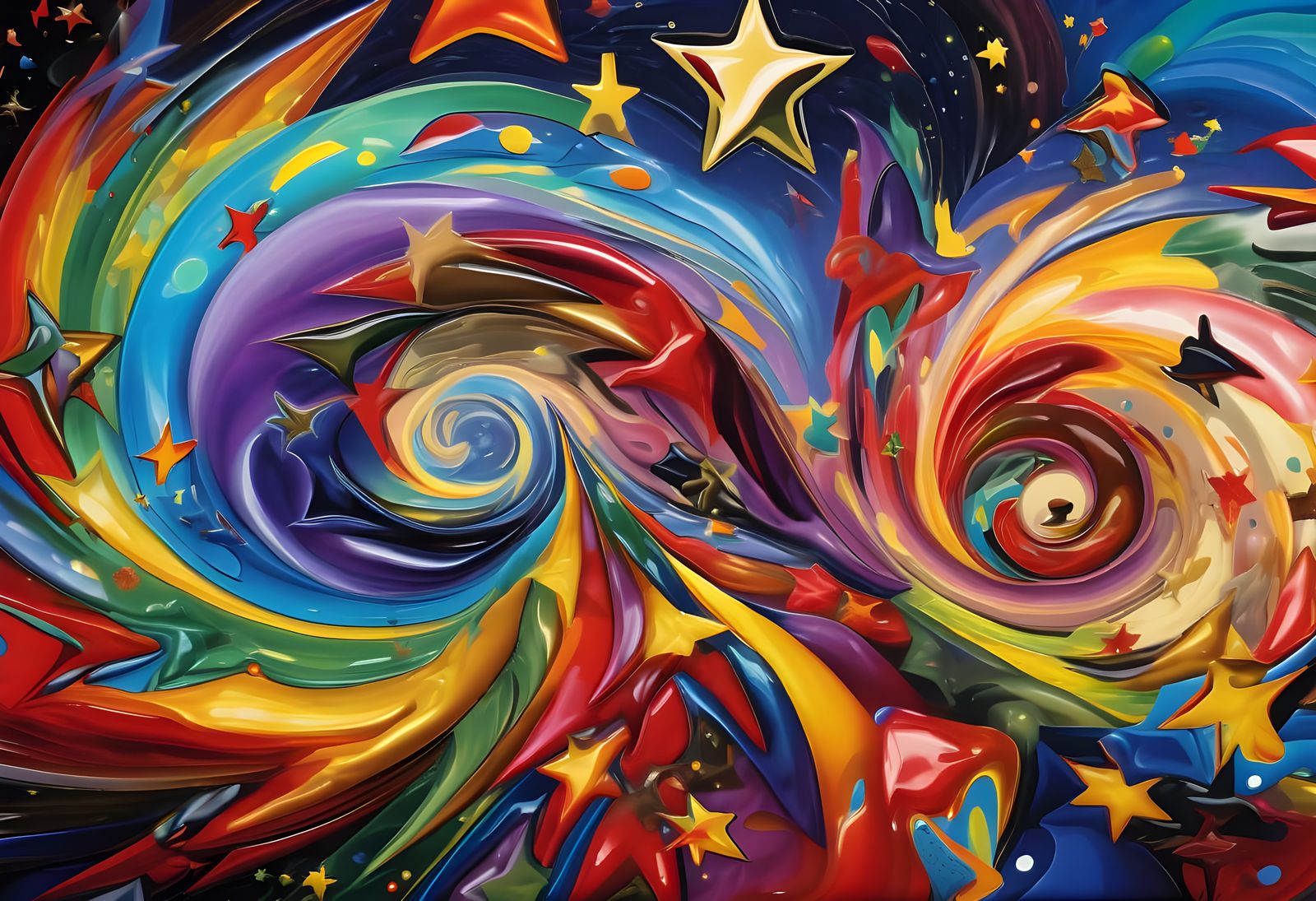 Vast Swirling Vortex Maelstroms of Paint and Plasma