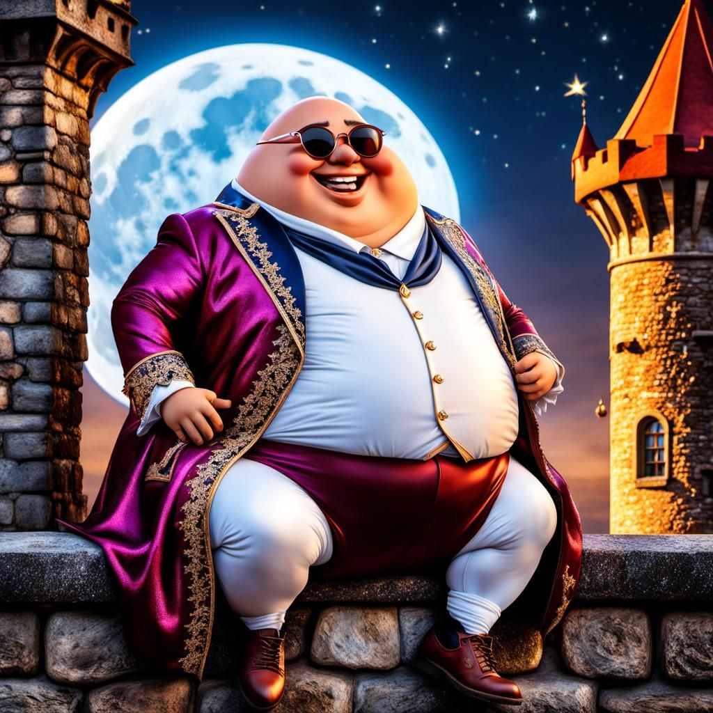 Dark Fantasy Humpty Dumpty Overlooks Fairytale Village