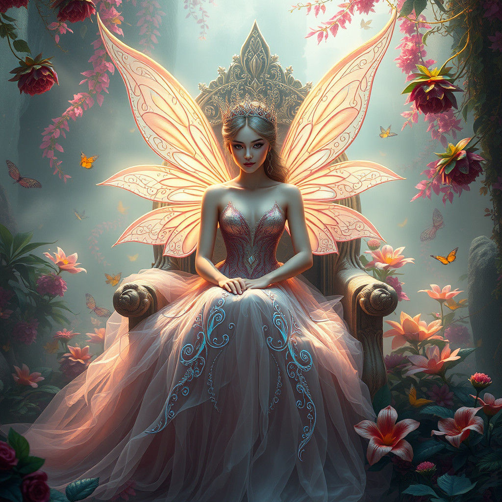 Ethereal Fairy Queen in Dreamlike Realm