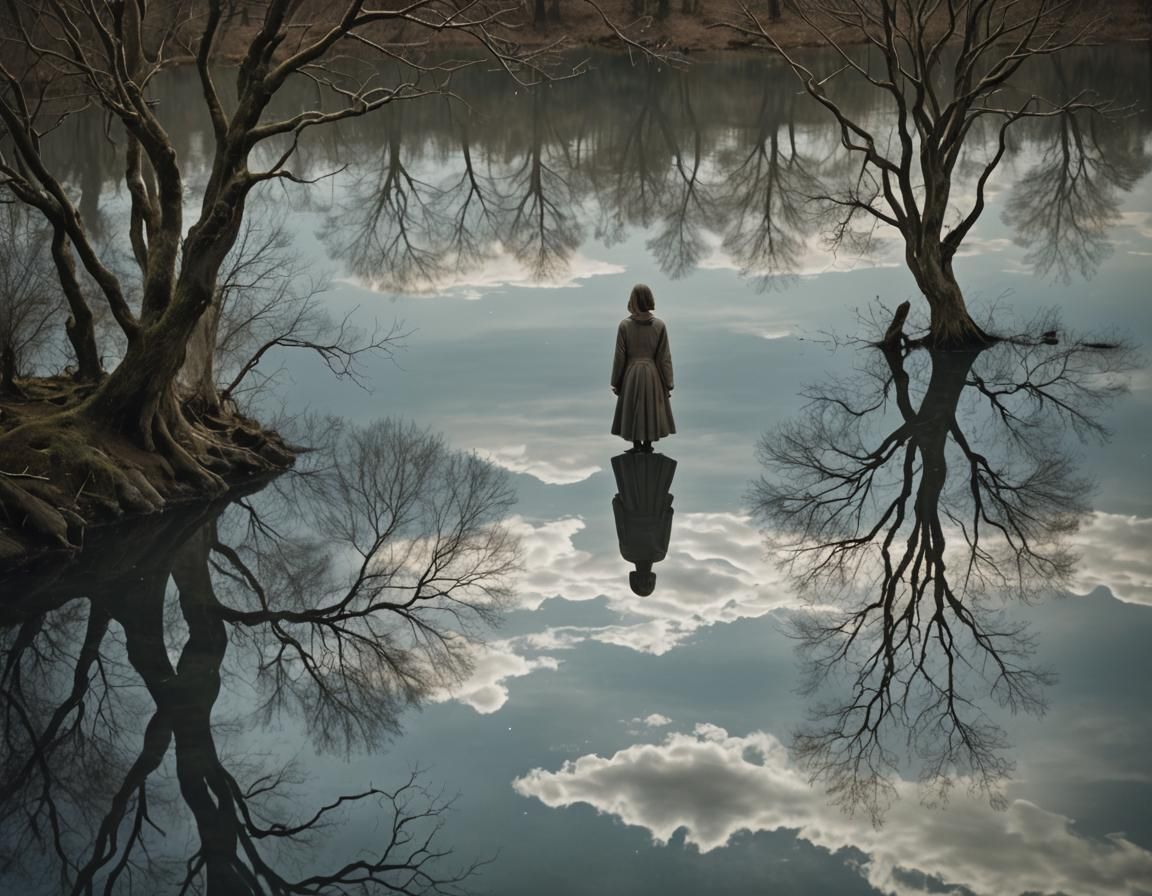 Surreal Magnetic Vision Quest Photograph with Reflections