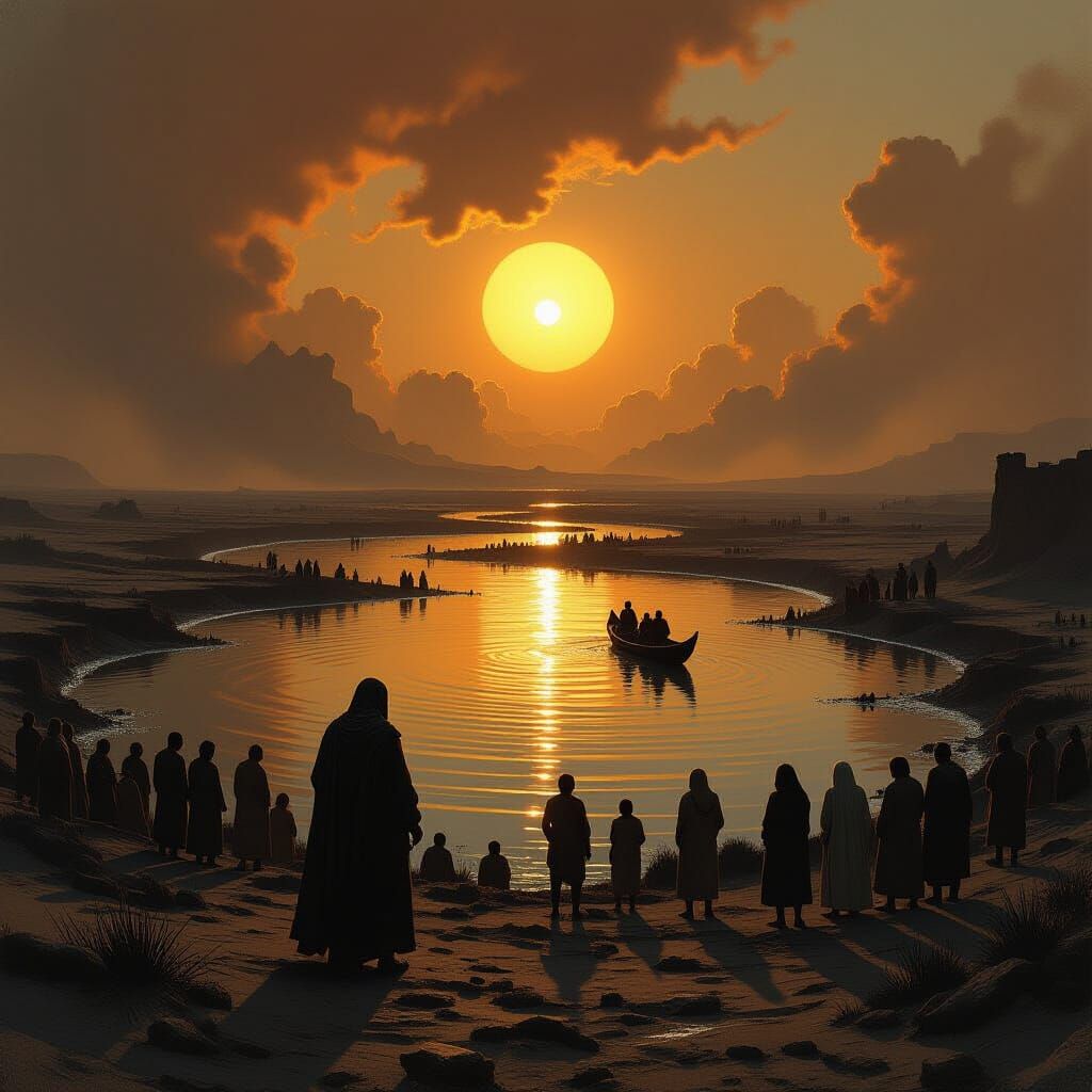 Dhul-Qarnayn Reaches Murky Swamp in Dramatic Matte Painting