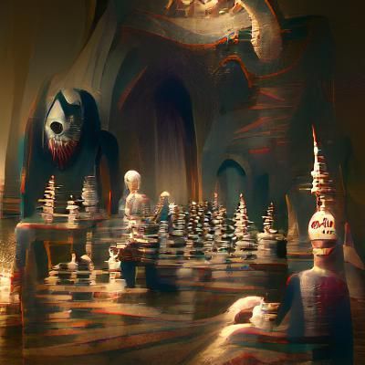 Sinister Chess Kingdom Inspired by Fantasy Art