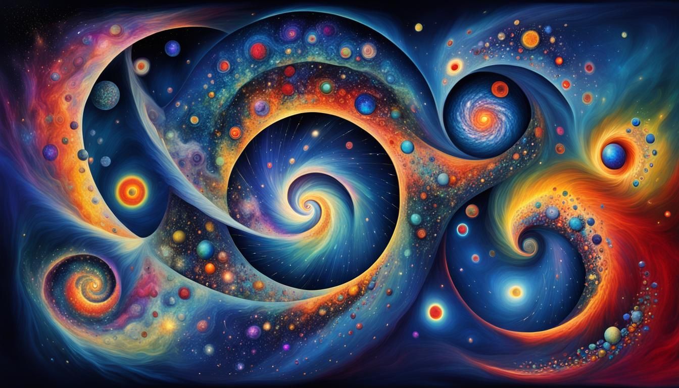 Fractaled Celestial Wonders in Vibrant Colors