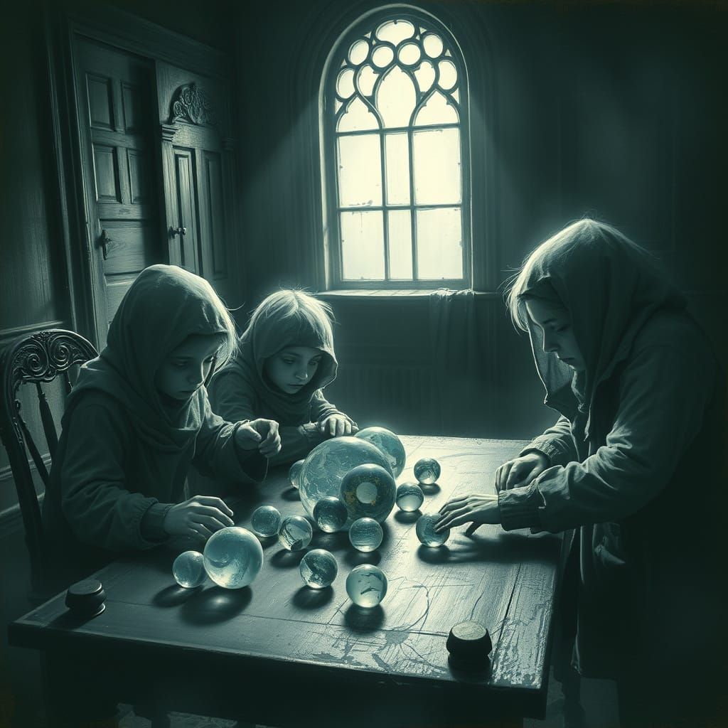 Haunted House: Spectral Children Playing Marbles