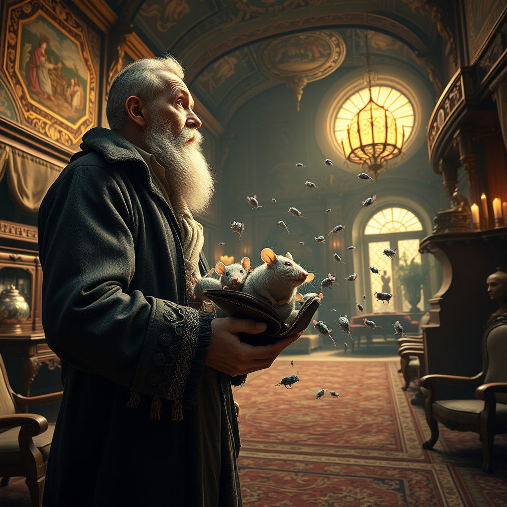 Merchant's Coin Purse Bursts with Iridescent Mice