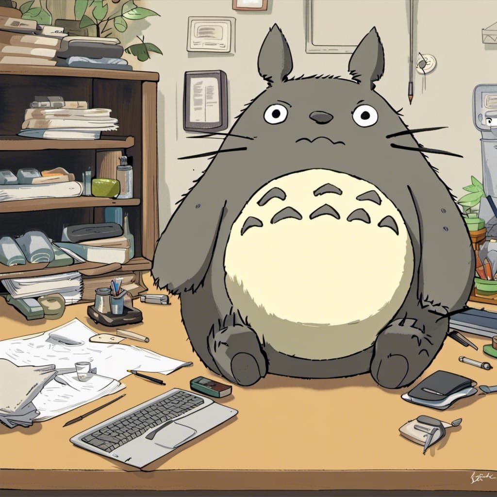 Happy Totoro at Work