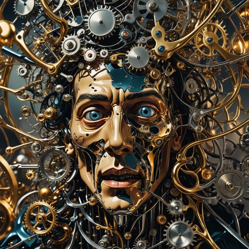 Surreal Dream in Dark Laboratory, Salvador Dali Style