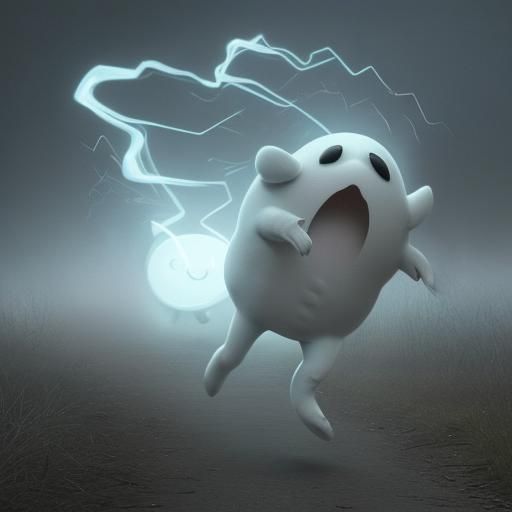 Ethereal Scamper Ghosts in Digital Art