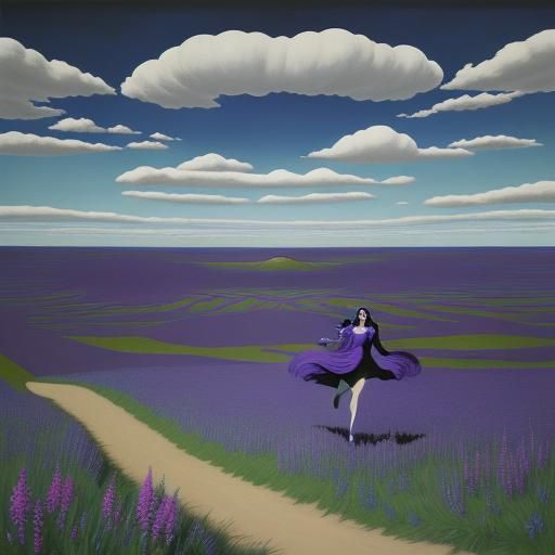 Surreal Picnic: A Dreamscape in Vivid Colors