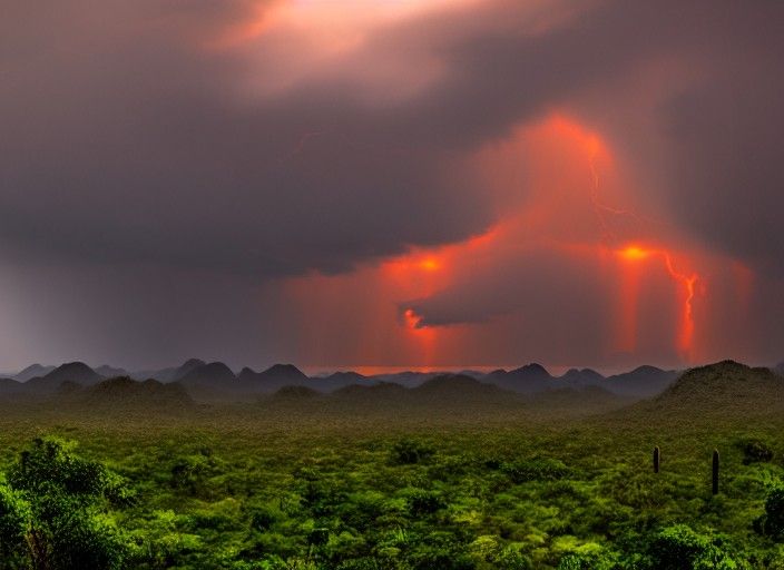 Jungle Sunrise After Monsoon Storm: Concept Art