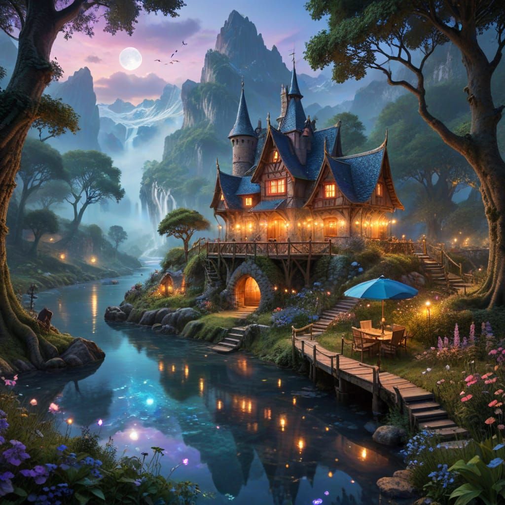 Enchanting Worlds: AI's Vision of Magical Places