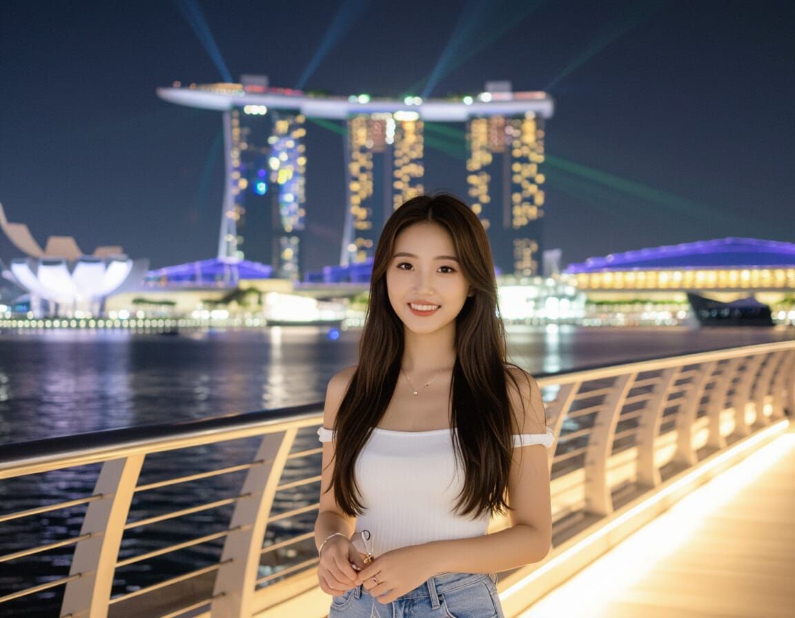Charming Korean Lady at Marina Bay Sands