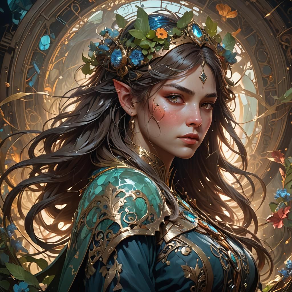 Swamp Portrait in Hyperdetailed Digital Art Style