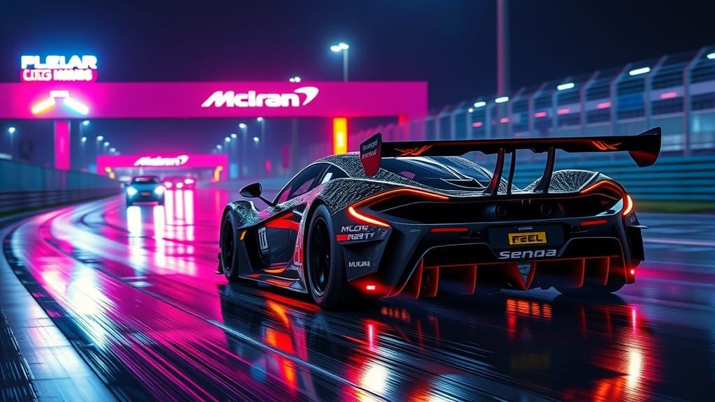 McLaren Senna Races Under Neon Lights