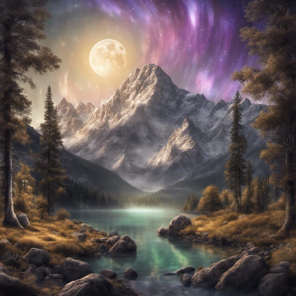 Aurora Borealis: Detailed Night Sky Scene