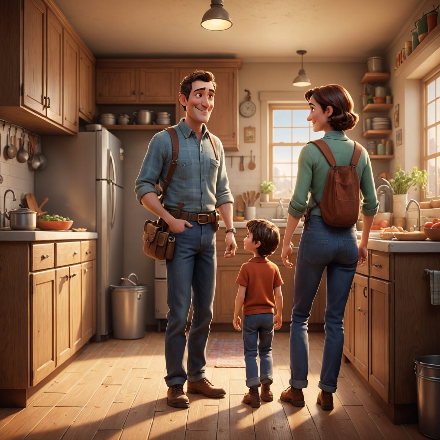 Pixar-Style Father's Return: A Child's Perspective