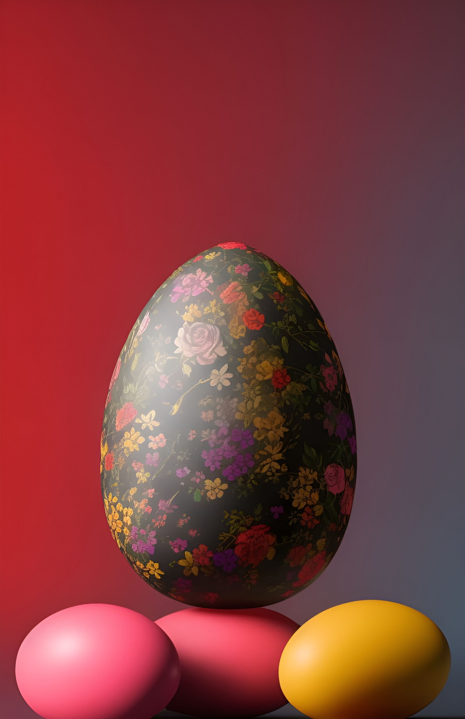 Punk Rock Easter Egg Explosion in Gouache