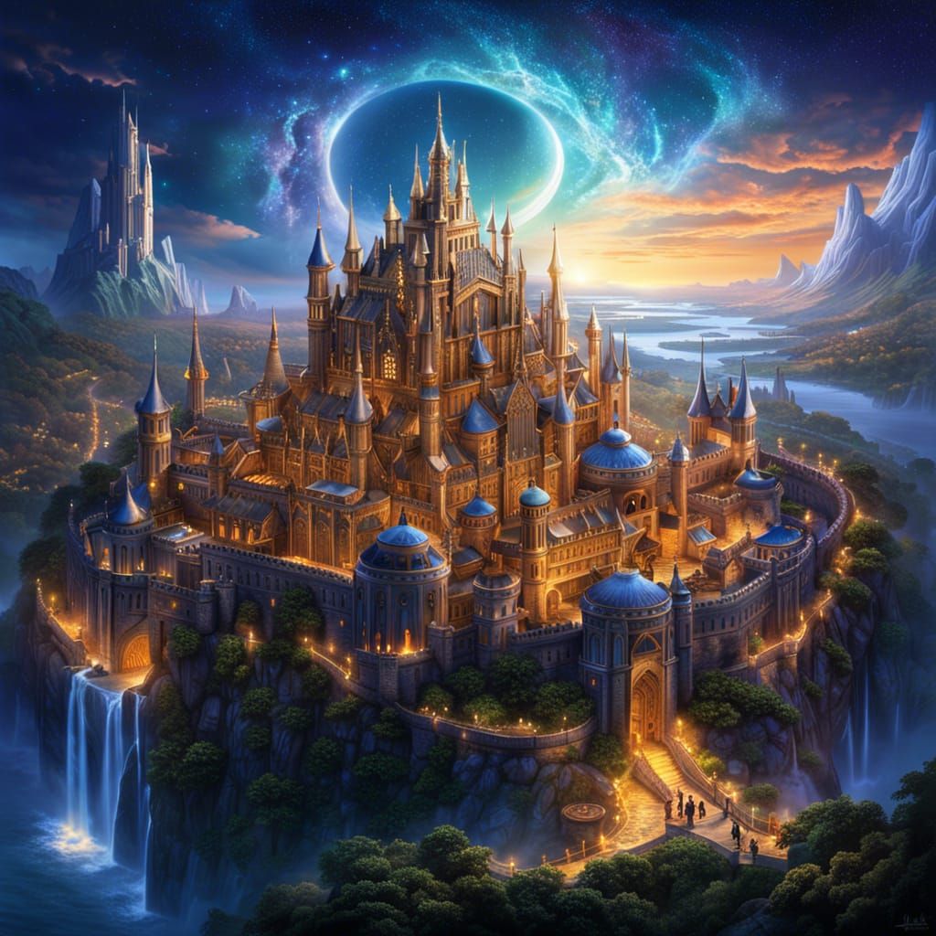 Ethereal City in the Clouds: Fantasy Realm