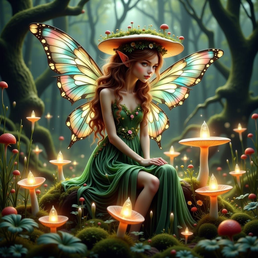 Mystical Woodland Fairy in Enchanted Forest