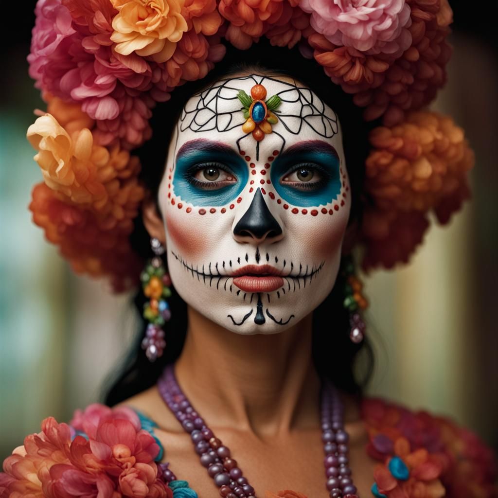 Striking Catrina Portrait in Professional Photography Style