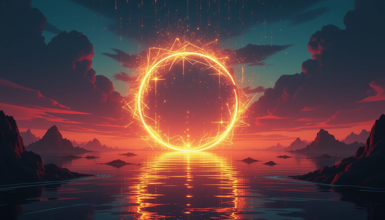 Luminous Rift Nexus with Cosmic Bioluminescence