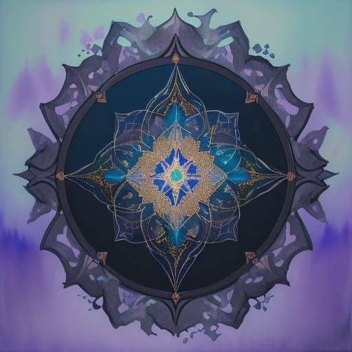 Abstract Impressionist Dreamscape in Gouache and Watercolor